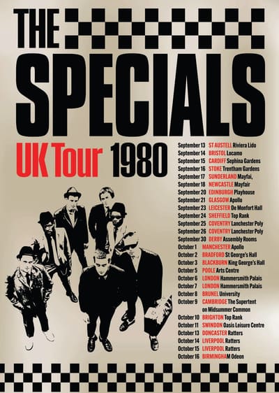 The Specials 1980 Tour — framed print