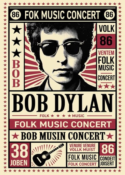 Bob Dylan ’86 — framed print