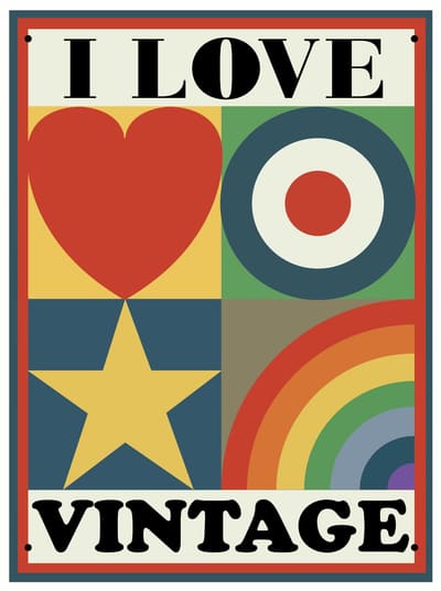 I Love Vintage — framed print