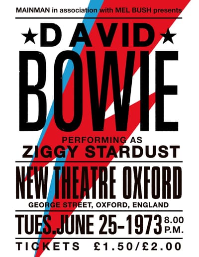 David Bowie — Oxford 1973 — framed print
