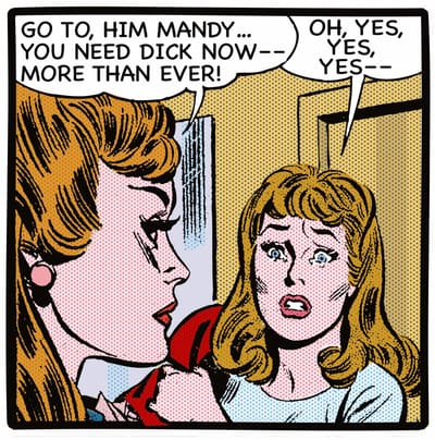 Go To Him Mandy! — framed print